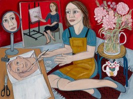 Red Studio with Peonies, 2026